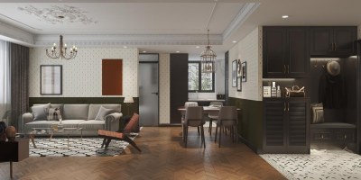 美式客餐厅3D模型下载